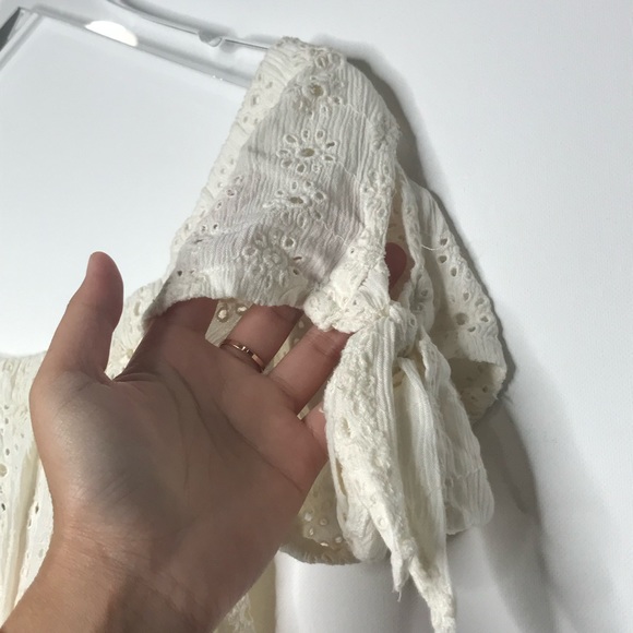 NWT Superdry White Amiee Bardot Eyelet Crop Top - Picture 8 of 8